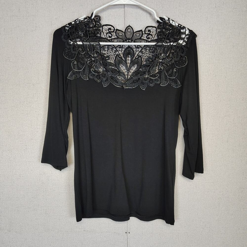 Arianne Black Lace Back Top M Whimsigoth Gothic Romantic Made Canada